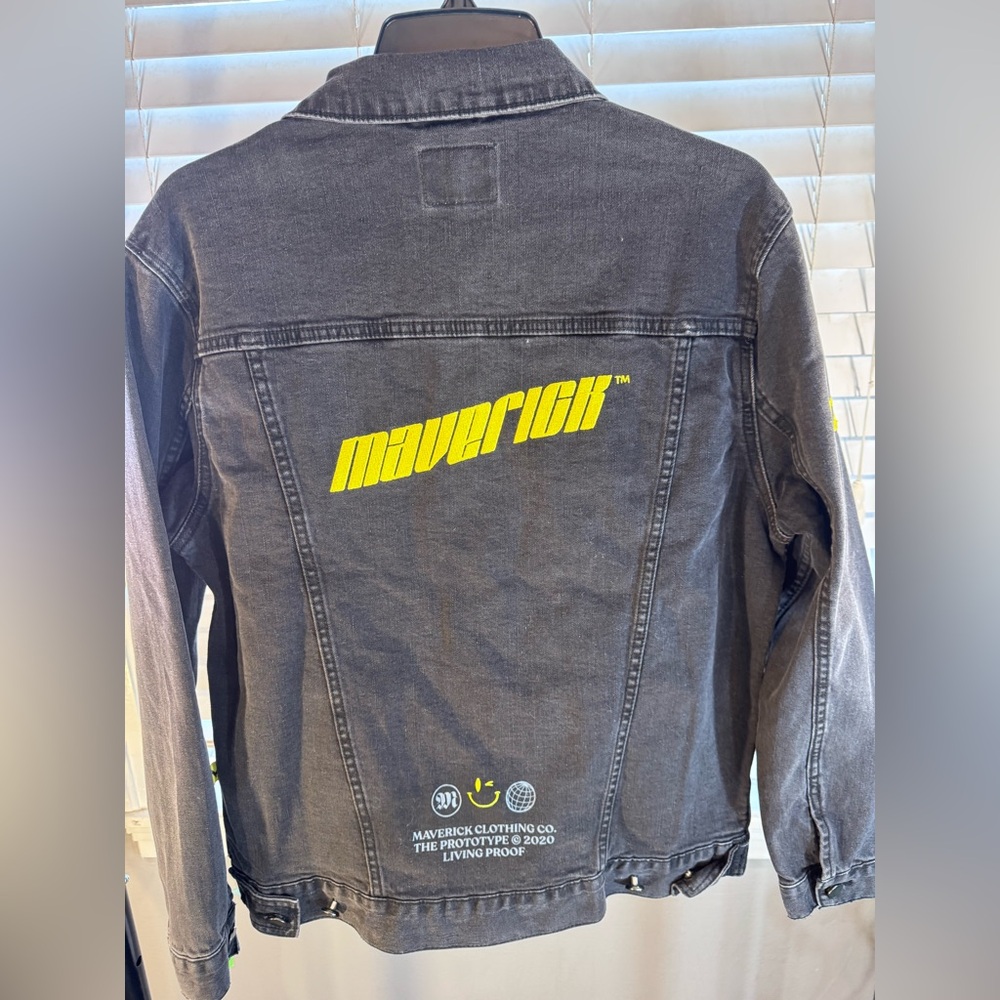 Maverick Clothing Co. Black Denim Jacket - Size Medium
